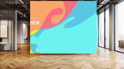 Vector Colorful liquid and fluid background for summer collection Wall mural