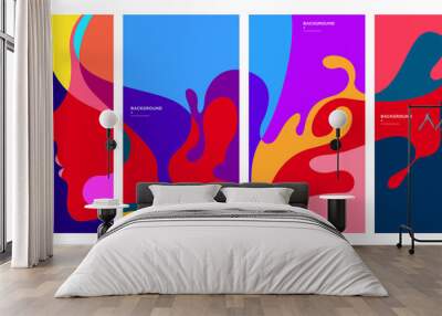 Vector colorful Liquid and Fluid Beautiful Background for Banner Wall mural