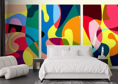 Vector Illustration colorful liquid and fluid abstract for banner template Wall mural