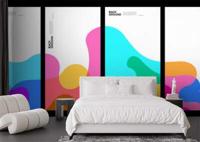 Vector Illustration colorful liquid and fluid abstract for banner template
 Wall mural