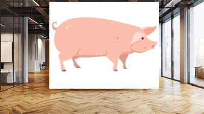 cartoon pig, vector Wall mural