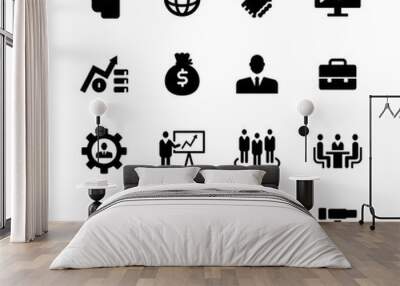 icon business corporate Wall mural