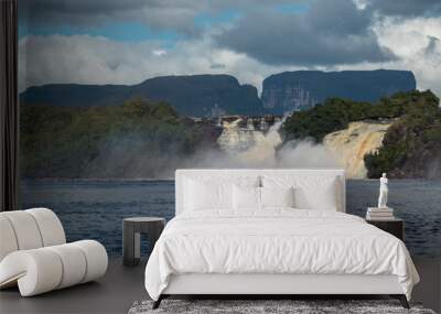 Golondrina Falls, located in Canaima Lagoon, Venezuela Wall mural