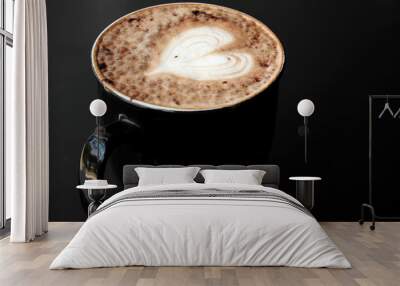 Favorite coffee on a dark background. Wall mural