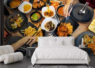 Korean food on the table Wall mural