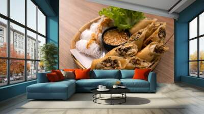 Vietnamese Spring Rolls and Vermicelli Wall mural