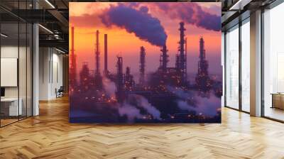 refinery at twilight Wall mural