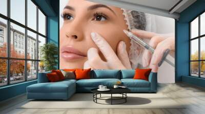 Pretty lady getting rejuvenated procedure Wall mural