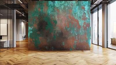 Rusty metal texture, background, design, pattern, long banner Wall mural