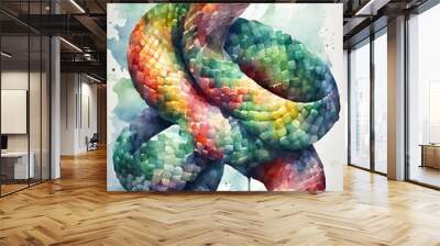 snake in water Wall mural