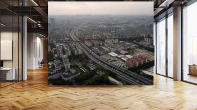 cityscape of the guangzhou china Wall mural