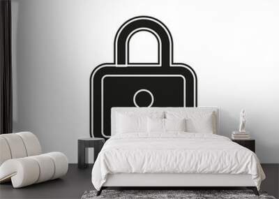 lock icon - vector padlock - security sign Wall mural