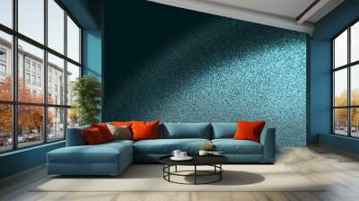 Turquoise titanium texture, metallic luster macro photo Wall mural