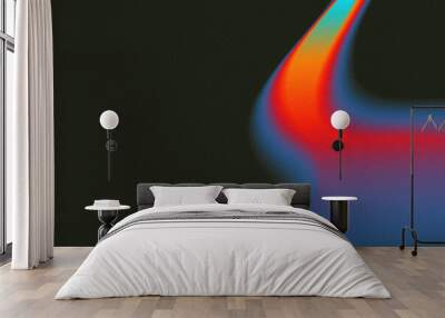 retro vibrant gradient background with thermal heatmap effect and grain texture; liquid, fluid backdrop Wall mural