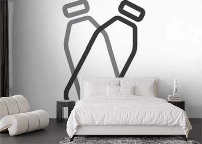 Shake bottle before use, icon, vector. Wall mural