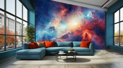 Space abstract background. Space theme. Generative ai. Wall mural