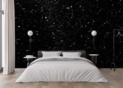 Texture of falling snow at night Wall mural