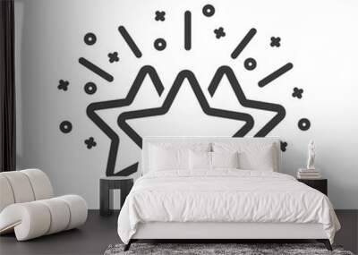 Three stars symbol for good quality and best rating. Wall mural