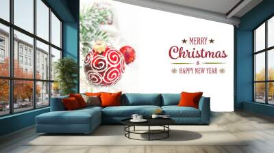 Christmas background. happy New Year. Selective focus Wall mural