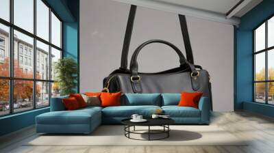 black leather bag Wall mural