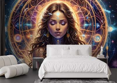 girl in the night Wall mural