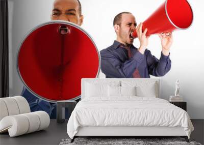 Red Megaphone Team Wall mural