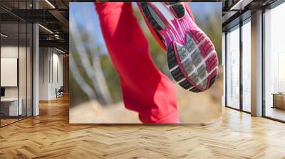 legs of a girl in sneakers Wall mural