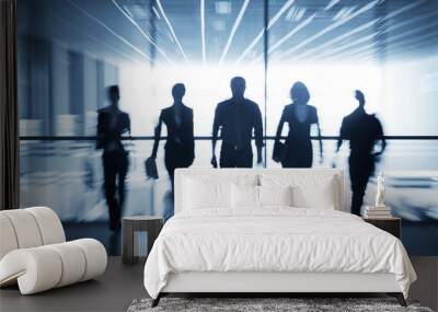 silhouettes of businesspeople Wall mural