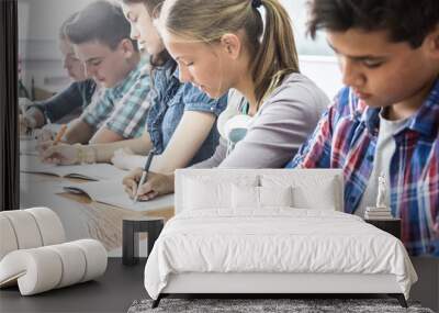 teenagers at school Wall mural