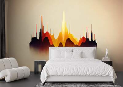 A wave of sound Wall mural