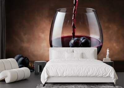 pinot noir cocktail/alcoholic drink isolated in aesthetic background Wall mural