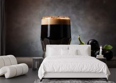 stout cocktail/alcoholic drink isolated in aesthetic background Wall mural