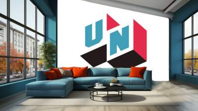 UN Initial Logo for your startup venture Wall mural