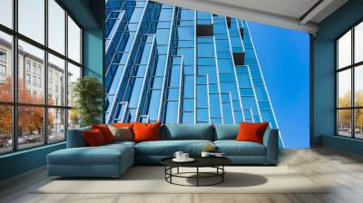 Architecture details Modern Building Glass facade Business background Wall mural