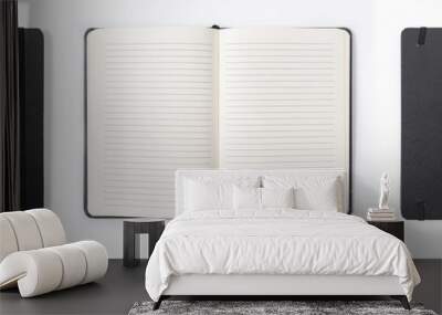 black notebook on white background with clipping path Wall mural