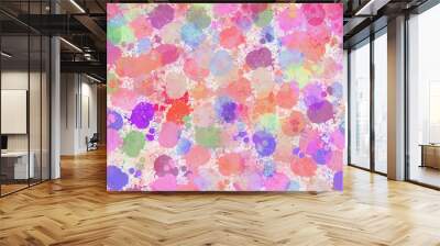 colorful watercolor splash illustration background : digital art Wall mural