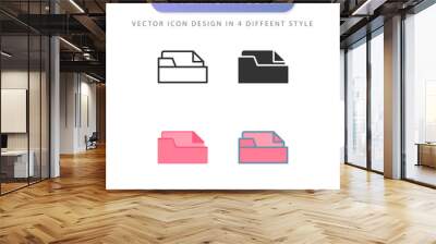 folder icon for your website design, logo, app, UI. Vector graphics illustration and editable stroke. Wall mural