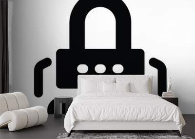 padlock icon. vector glyph icon for your website, mobile, presentation, and logo design. Wall mural