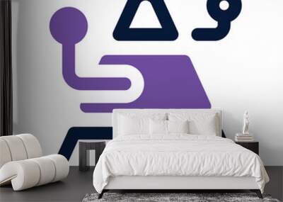 pyramid icon. vector dual tone icon for your website, mobile, presentation, and logo design. Wall mural