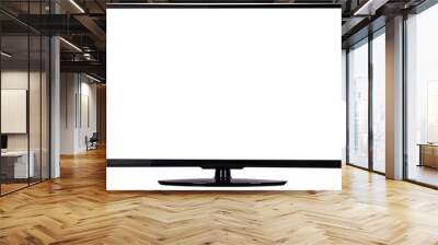 Contemporary Slim Plasma TV on Black Stand - Isolated Transparent Background PNG Wall mural