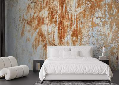 Old rusted metal surface texture background Wall mural