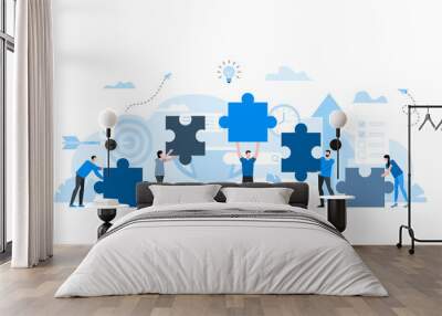 Animation ready duik friendly vector Illustration. Conceptual business story. Wall mural