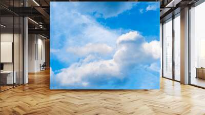 blue beautiful cloudscape for background and design. Cloudy sky landscape pattern for illustration nature and atmosphere Wall mural