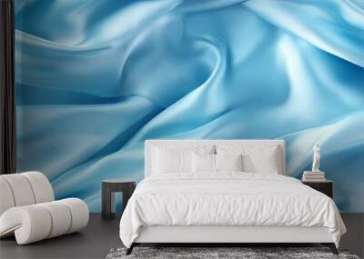 Dive into azure tales. Waves of satin luxury. Celebrate design with style. Wall mural