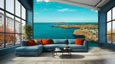 Menorca Coast & Sea Wall mural