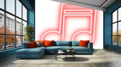 Musical note neon Wall mural