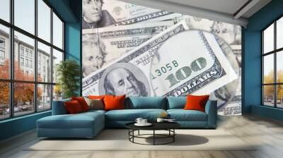 Background with dollar Wall mural