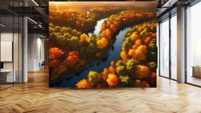 breathtaking aerial views transformed landscapes captured drones showcasing beauty fascinating patterns, scenery, nature, environment, outdoor, geography Wall mural