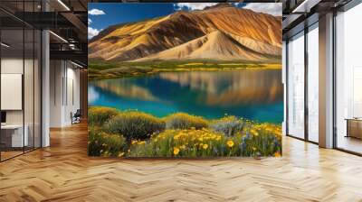 breathtaking travel scenery featuring diverse landscapes including rolling hills vivid colors natural beauty, adventure, beach, captivating, coast, desert Wall mural