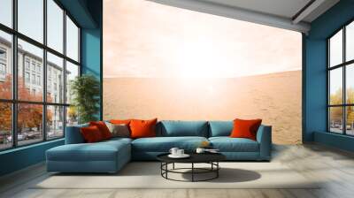 Sunset over the desert. Evening landscape. Wall mural